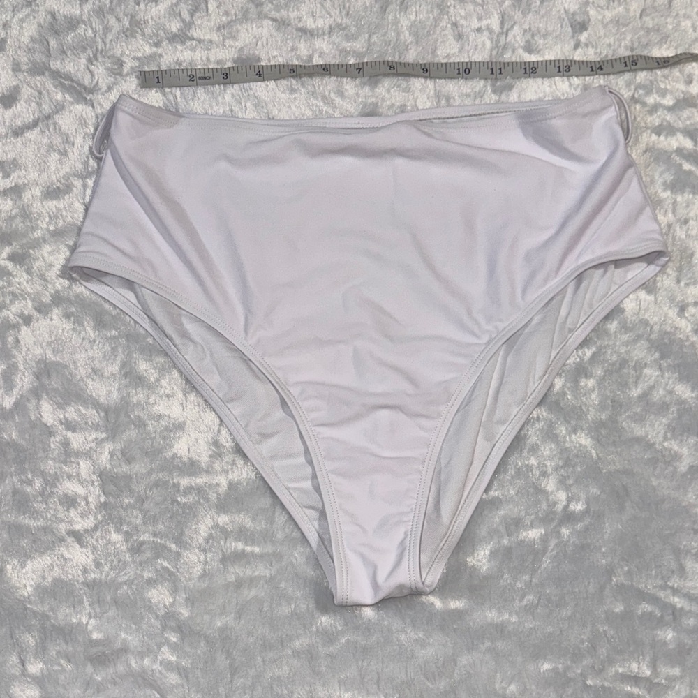 White High Waist Bikini Bottom